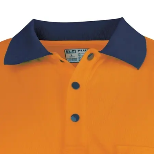 Picture of Tru Workwear, L/S Two Tone Hi-Vis Polo Shirt